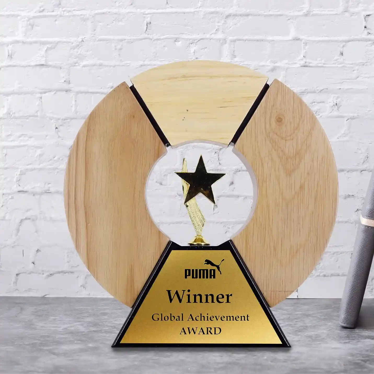 Customised-Wooden-cum-Metal-Star-trophy