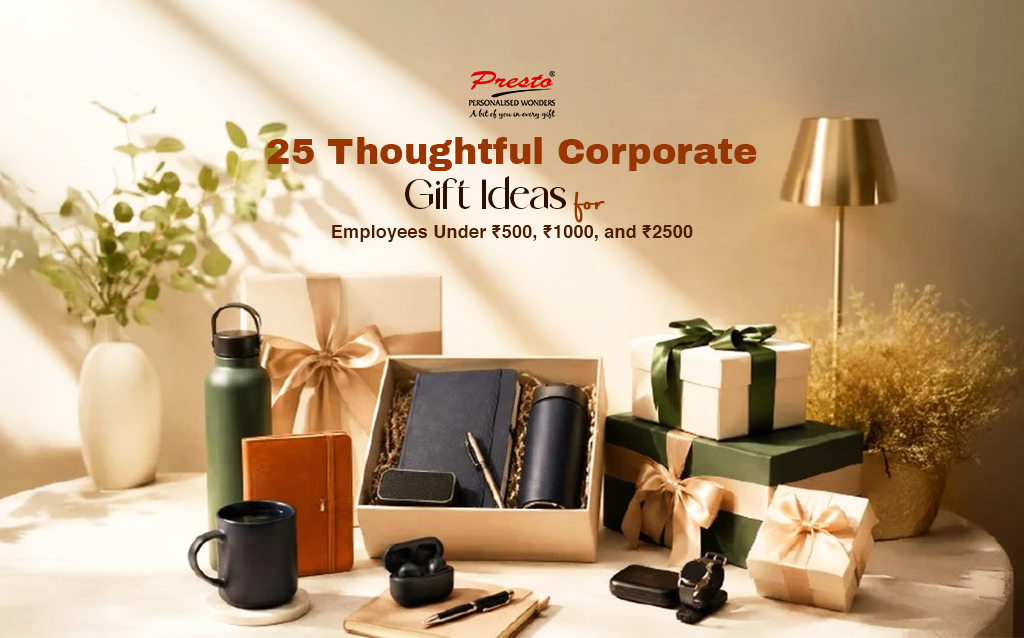25 Thoughtful Corporate Gift Ideas for Employees Under ₹500, ₹1000, and ₹2500