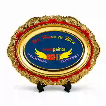 Oval Crest with Stand &amp; Box- Small
