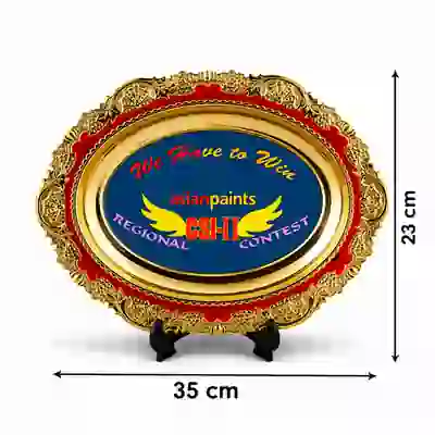 Oval Crest with Stand & Box- Small