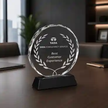 Sophisticated Crystal Round Shaped Souvenir