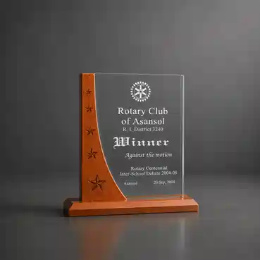 Acrylic Trophy with Wooden base