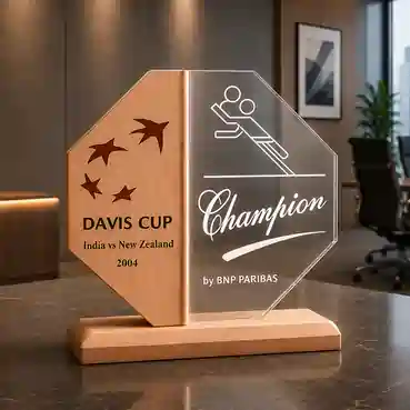 Acrylic Trophy with Wooden base