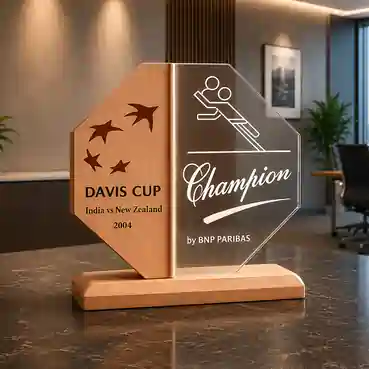 Acrylic Trophy with Wooden base