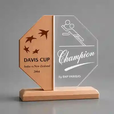 Acrylic Trophy with Wooden base