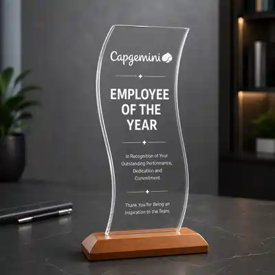 Acrylic Trophy with Wooden base