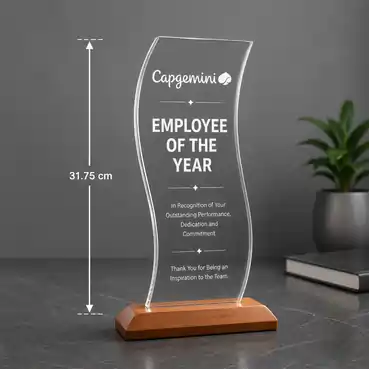 Acrylic Trophy with Wooden base
