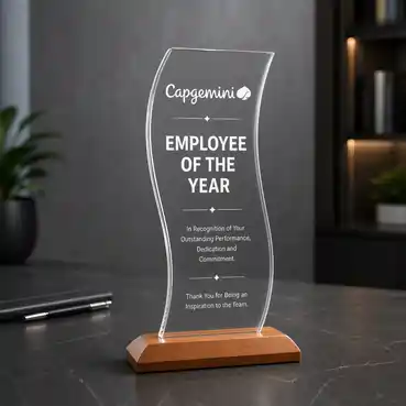 Acrylic Trophy with Wooden base