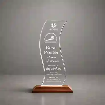 Acrylic Trophy with Wooden base