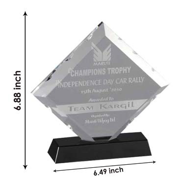 Unique Crystal Customized Trophy for any Corporate Event
