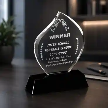Unique Crystal Customized Trophy for any Corporate Event