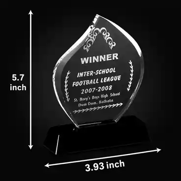 Unique Crystal Customized Trophy for any Corporate Event