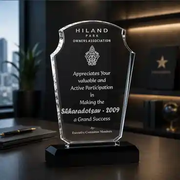 Unique Crystal Customized Trophy for any Corporate Event