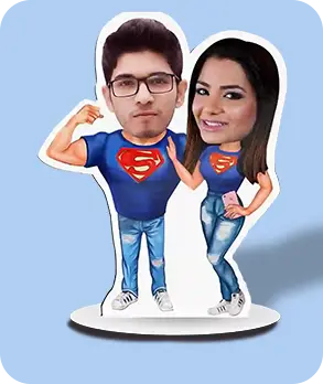 Personalized caricatures for individual, couple and family