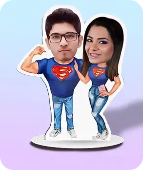 Personalized caricatures for individual, couple and family