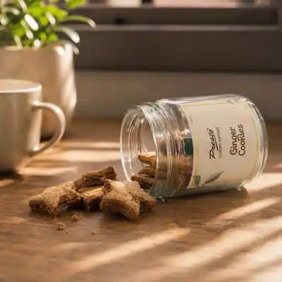 Fresh Ginger Crunch Cookies Jar