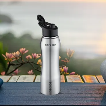 SleekSip Customised Steel Borosil Bottle