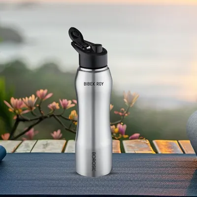 SleekSip Customised Steel Borosil Bottle