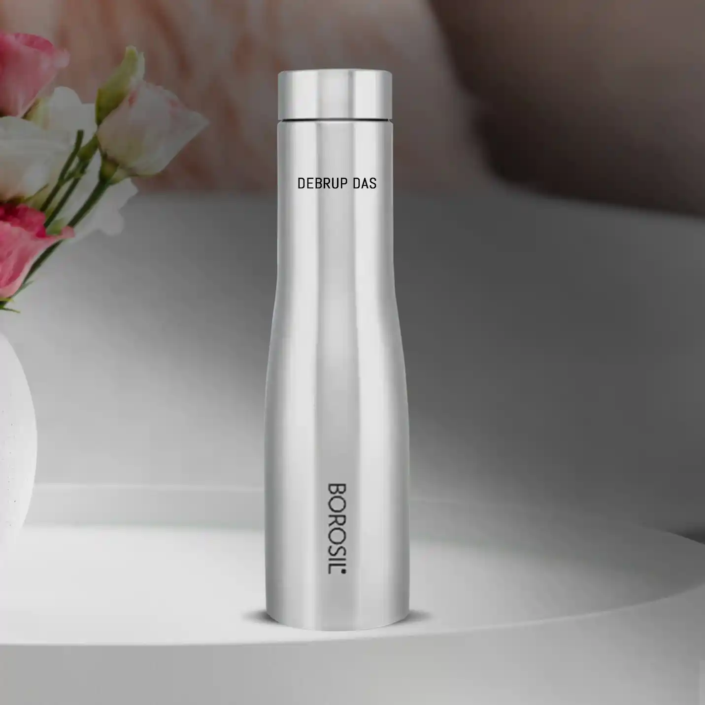 MetalMist Personalised Steel Wall Borosil Bottle