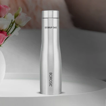 Personalised Steel Wall Borosil Bottle