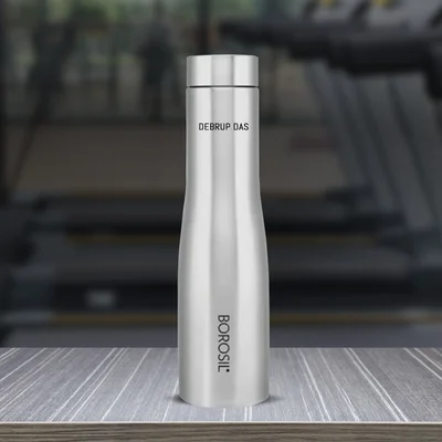 Personalised Steel Wall Borosil Bottle
