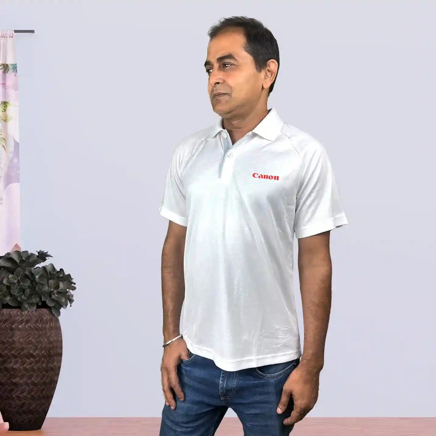 Adidas White Polo T-Shirt for Men