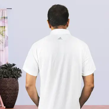 Adidas White Polo T-Shirt for Men – Half Sleeve