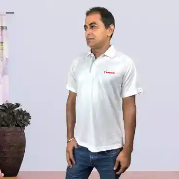 Customised Adidas White Polo T-Shirt for Men – Half Sleeve