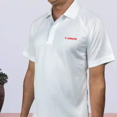 Customised Adidas White Polo T-Shirt