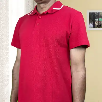 Personalised Adidas Red Polo T-Shirt for Men – Half Sleeve