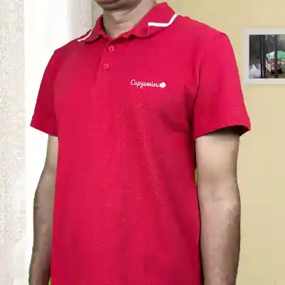 Personalised Adidas Red Polo T-Shirt for Men – Half Sleeve