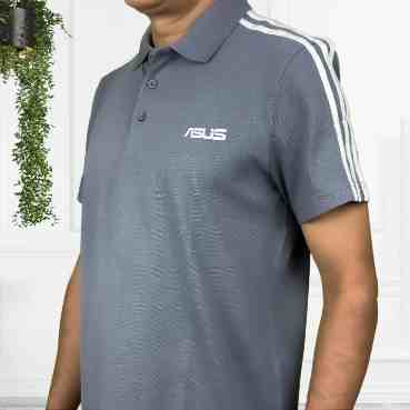 Personalised Grey Adidas Men’s T-Shirt – Elegant Polo Style