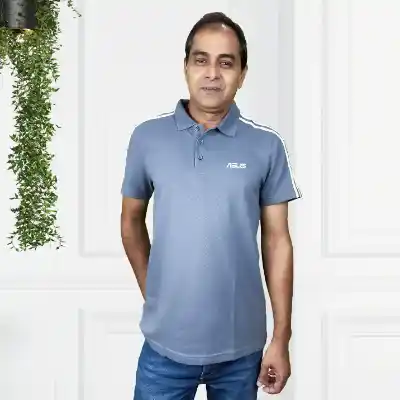 Personalised Grey Adidas Men’s T-Shirt – Elegant Polo Style