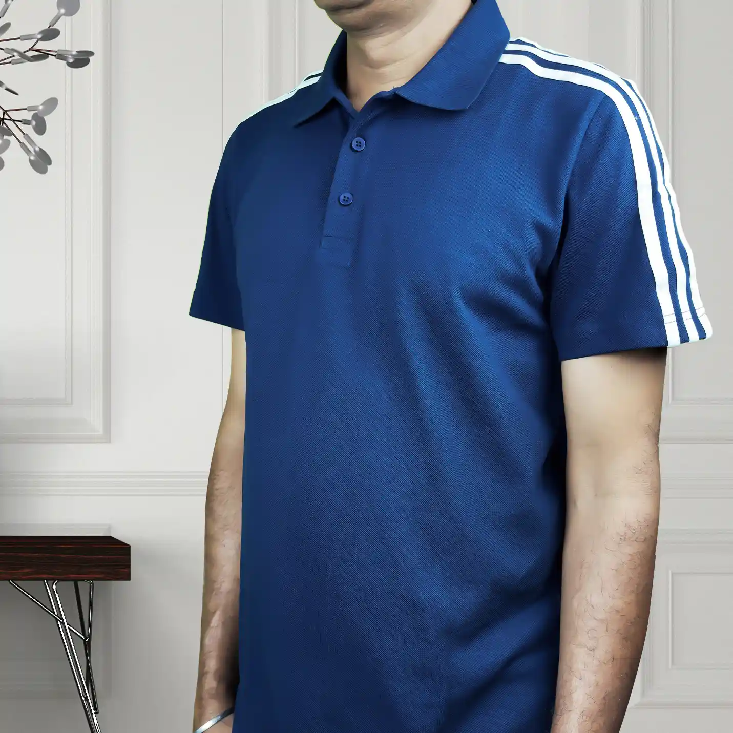 Customised Adidas Polo T-Shirt for Men – Solid Blue Edition