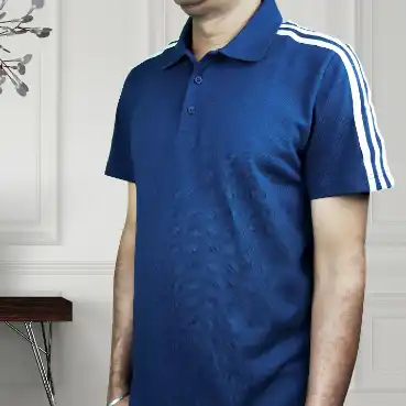 Customised Adidas Polo T-Shirt for Men – Solid Blue Edition
