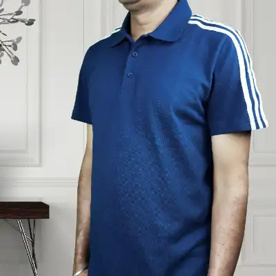 Customised Adidas Polo T-Shirt for Men – Solid Blue Edition