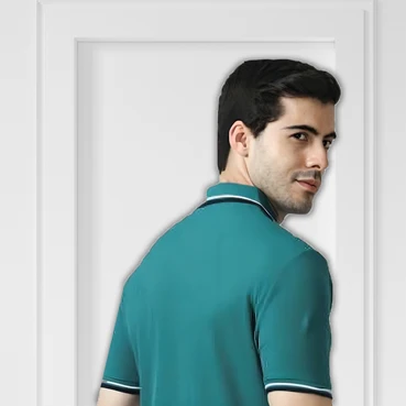 Aqua Green Polo Tipping T-shirts