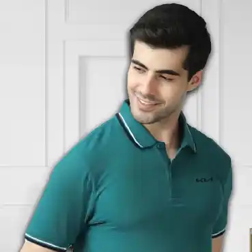 Trendy Mark & Spencers Personalised Aqua Green Polo Tipping T-shirts