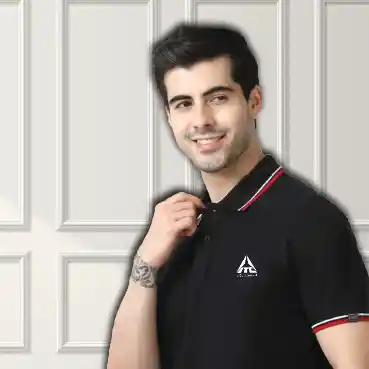 Classy Mark & Spencers Customised Black Polo Tipping T-shirts