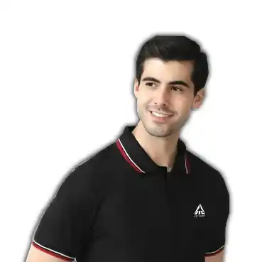 Customised Black Polo T-shirts