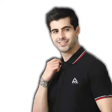 Mark &amp; Spencers Customised Black Polo Tipping T-shirts