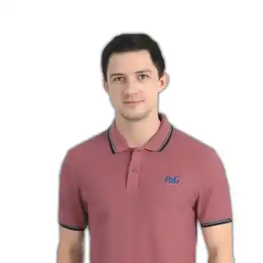 Stylish Mark & Spencers Personalised Plum Polo Tipping T-shirts