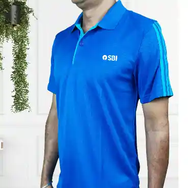 Adidas Blue Gradient Polo T-Shirt