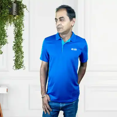 Customised Adidas Blue Gradient Polo T-Shirt for Men