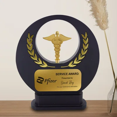 Royal Excellence Doctor Symbol Wooden Trophy