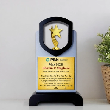 Prestige Star Wooden Appreciation Memento