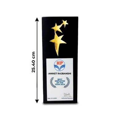 3-Star Wooden Recognition Plaque