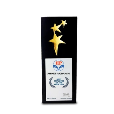 Royal 3-Star Wooden Recognition Plaque