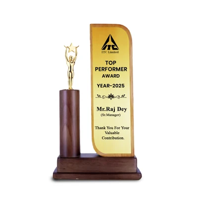 Rising Star Human Wooden Trophy