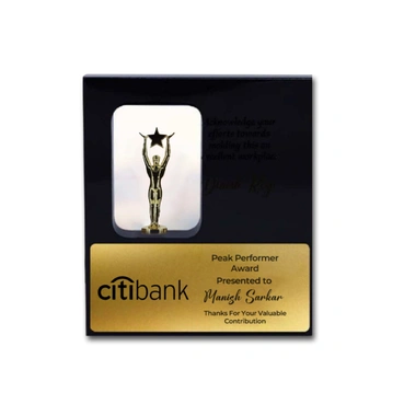 Corporate Human Star Wooden Trophy